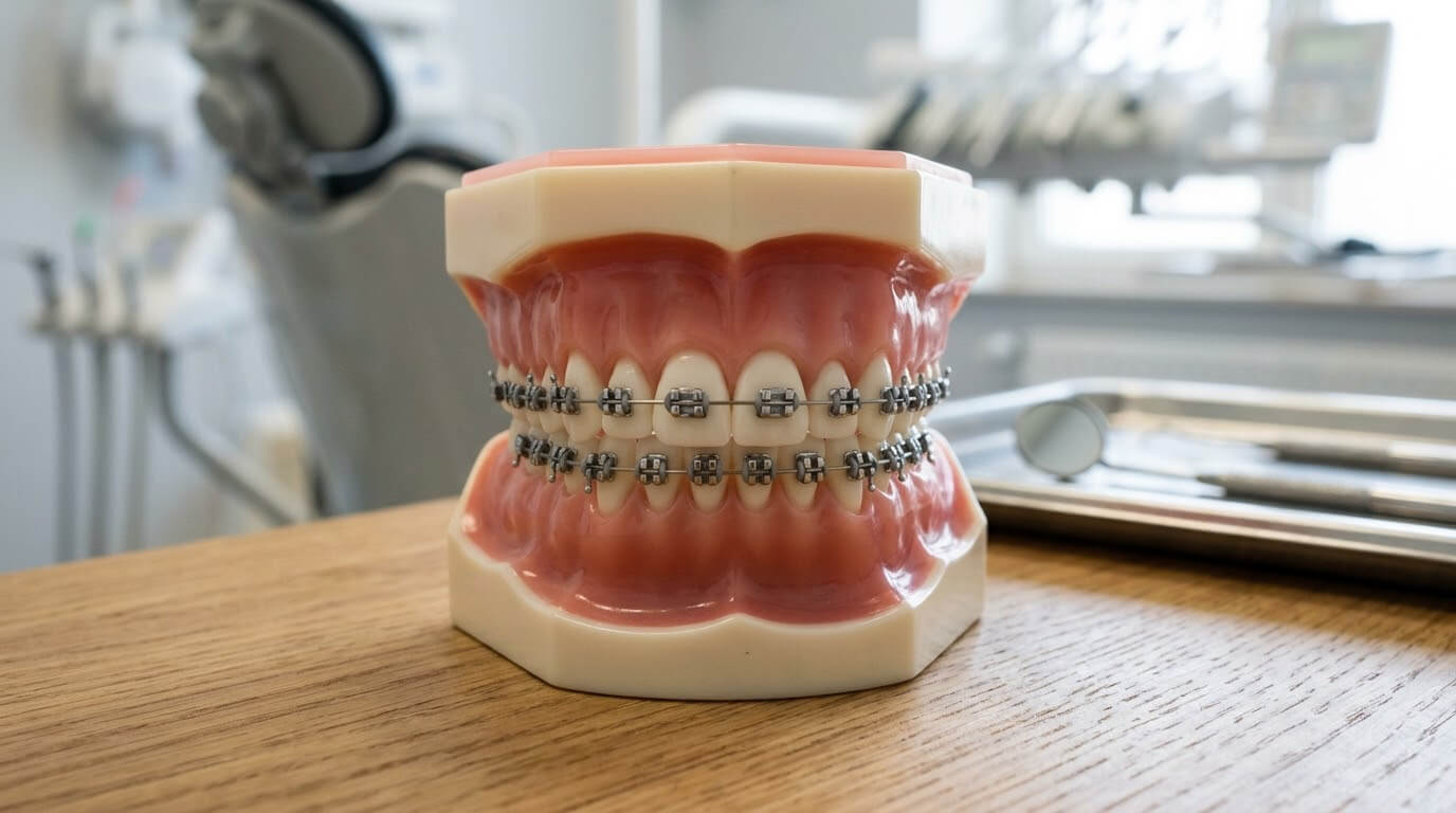 Пример металлических брекетов